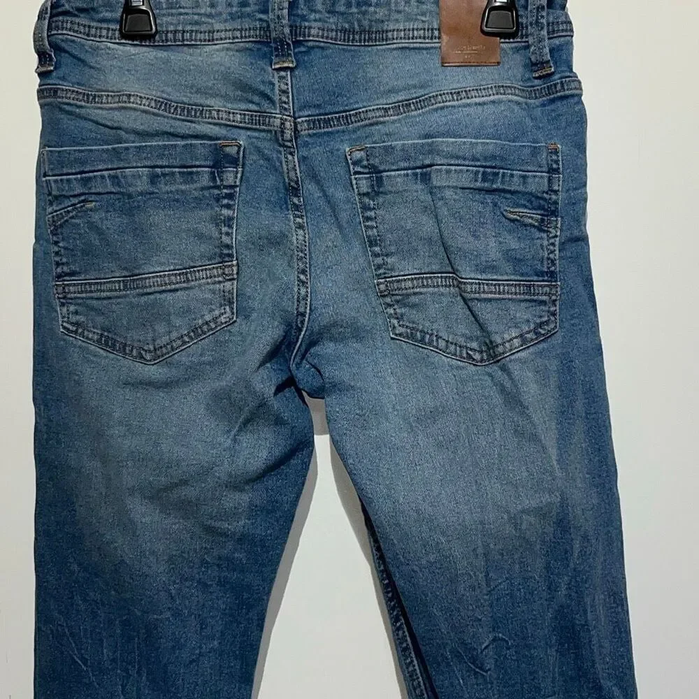 Six Lincoln Mens Blue Denim Stretch Slim Fit Skinny Jeans Medium Wash Size 30/32